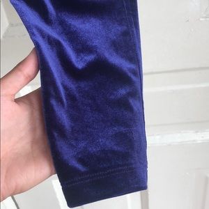 Velvet leggings (purple/blue)